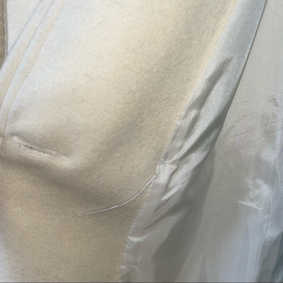 ♥️ VINTAGE Rare Cream ivory white David Benjamin Wool COAT jacket Size10 - Picture 8 of 11